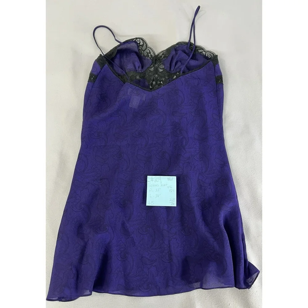 Vintage Victoria's Secret‎ Gold Label Purple Babydol Night Gown Sz Médium Y2K